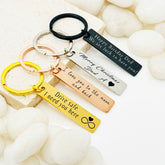Custom Metal Keychain • Personalized Keychain •  Handwriting Engraving • Anniversary Gift, Gift for Boyfriend, Girlfriend, Husband gift